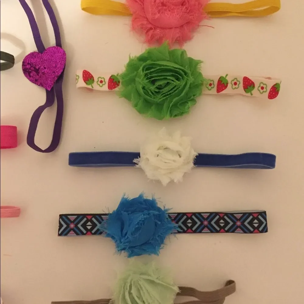 Lot of 24 Baby Girl Hair Bows Baby Headband Newborn Toddler Flowers Hearts